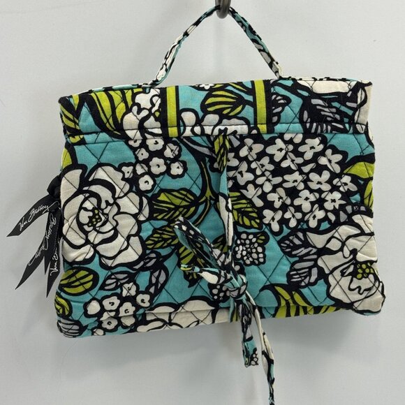 Vera Bradley Island Blooms Hanging Travel Organizer Tri-Fold Blue Floral Retired - Picture 3 of 9
